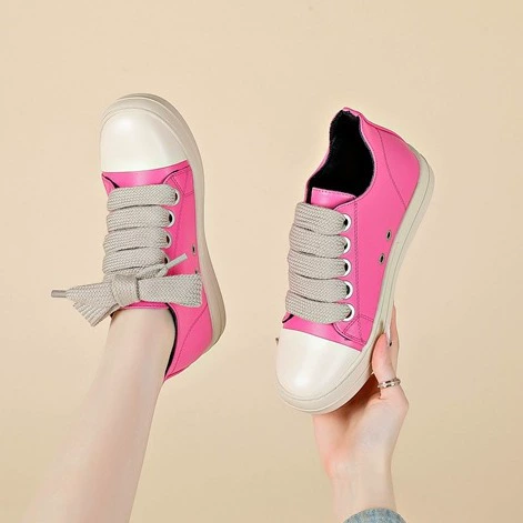 2023 Европа и США пересекают границу женская обувь толстые шнурки Персонализированная модная обувь карамельного цвета женская обувь любители обуви