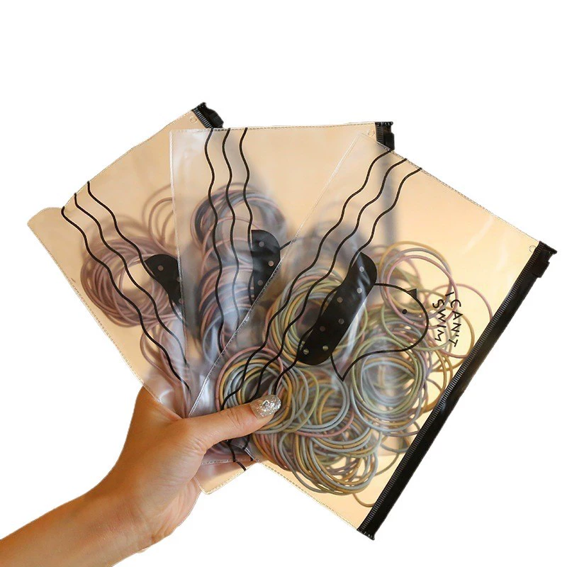 Hair rope with zipper, brand hair accessory, internet celebrity, Korean style