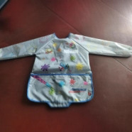 Baby Eating Bib Waterproof and Anti-Dirty Female Children Kindergarten Painting Baby Food Supplement Rice Pocket Reverse Dressing