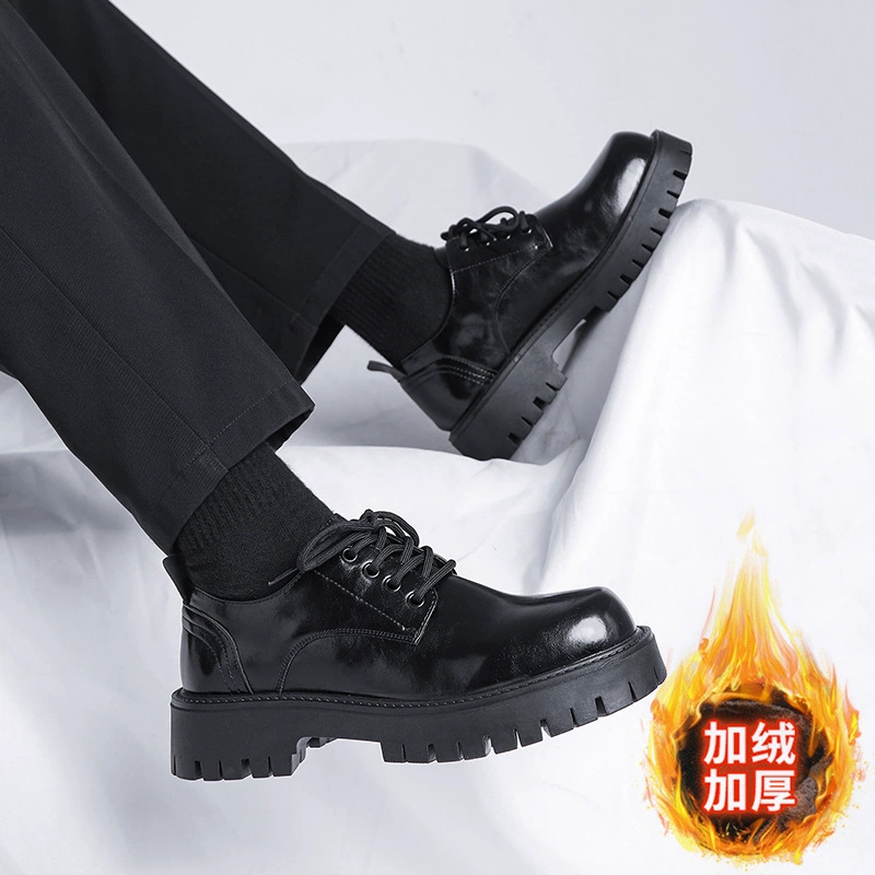 Ботинки Martens, осенняя обувь под кожаную обувь, высокий классический пиджак на платформе в английском стиле, повседневная обувь
