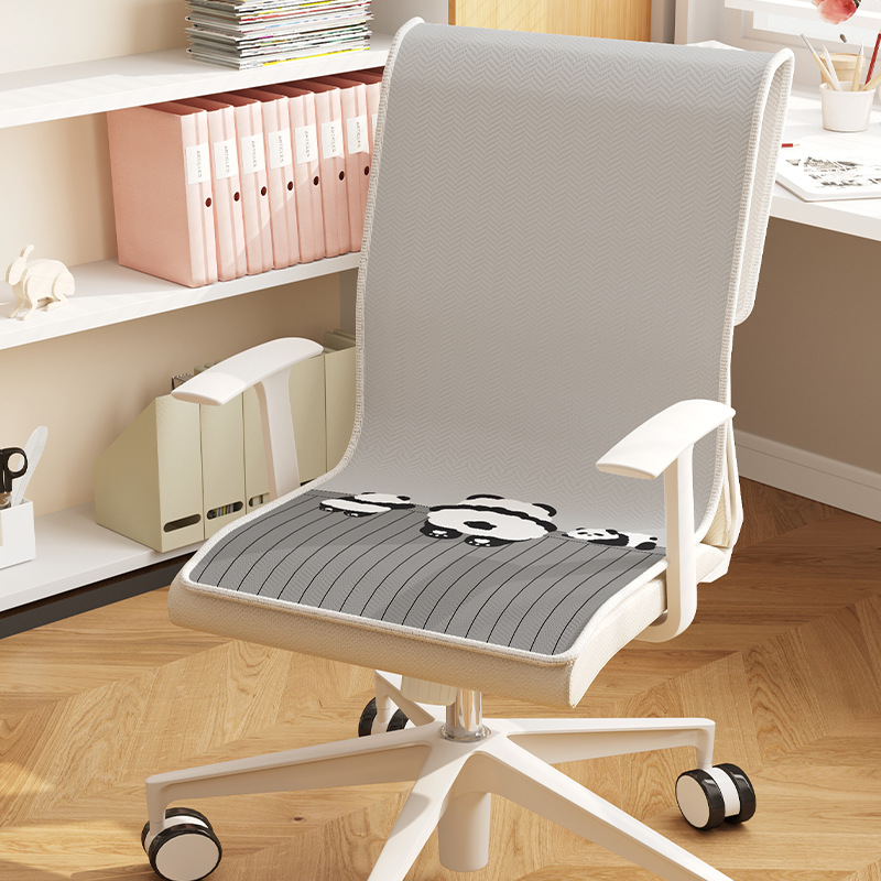 silla unida dormitorio antideslizante asiento cojín de asiento de oficina reclinable cojín de respaldo integral estudiantes lindos dibujos animados