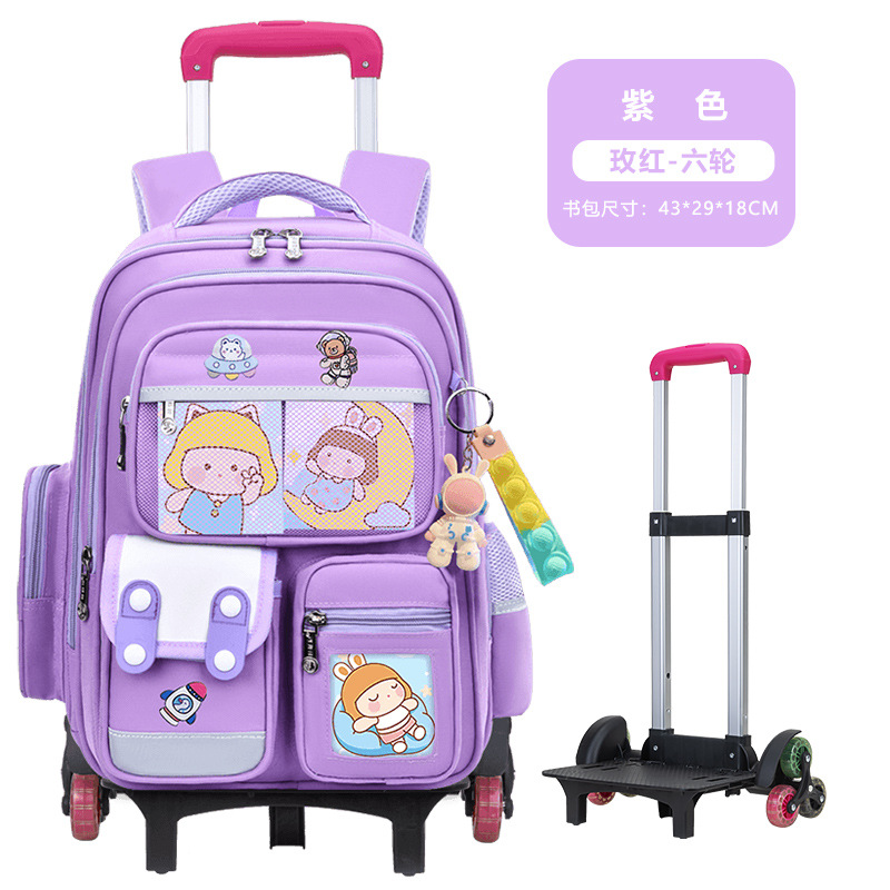 2026 nueva mochila escolar de tirón para estudiantes de primaria 23456 grados mochila de hombro