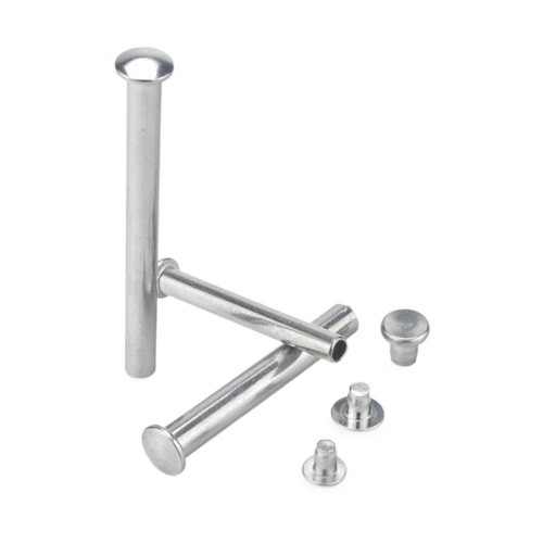 304 stainless steel flat round head tight nail M4M5 flat head nail to lock hollow mother-in-law screw rivet