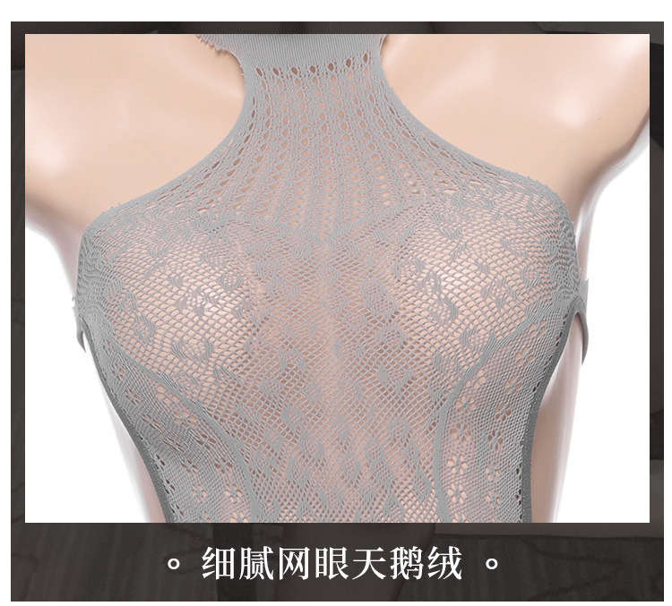 Feimu Women’s Uniform-Style Pajama Set with Stockings, One Size, Grey — detail image 24