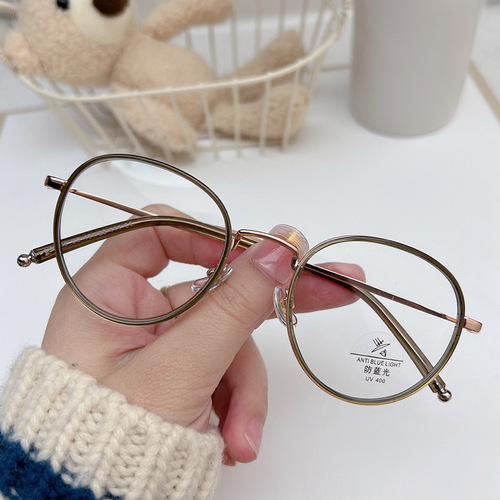 S11939 new Korean style small frame glasses Internet celebrity round frame can be equipped with prescription glasses ultra-light anti-blue light glasses frame