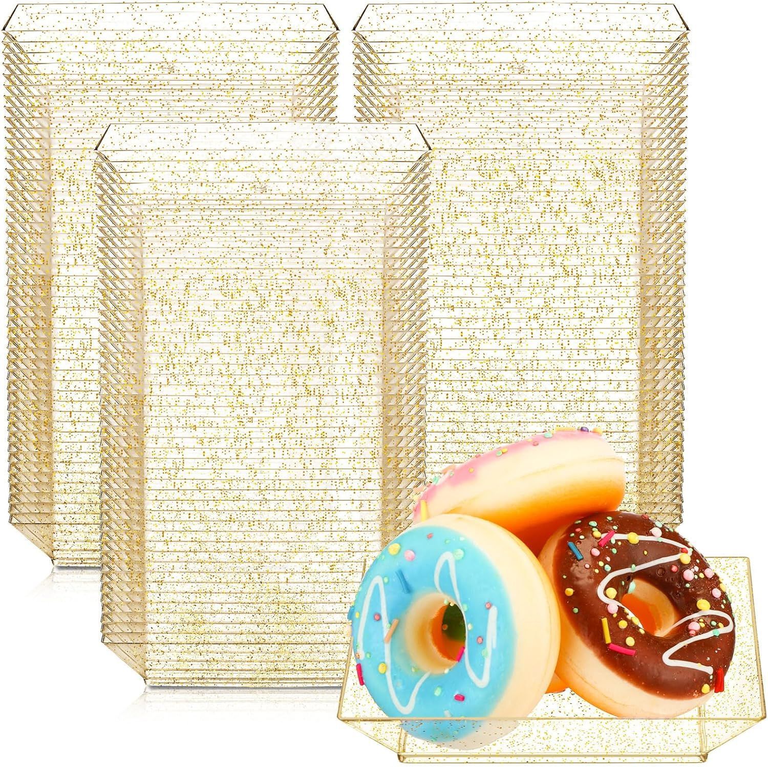 9*9cm 대형 사각 접시(골드 도트)