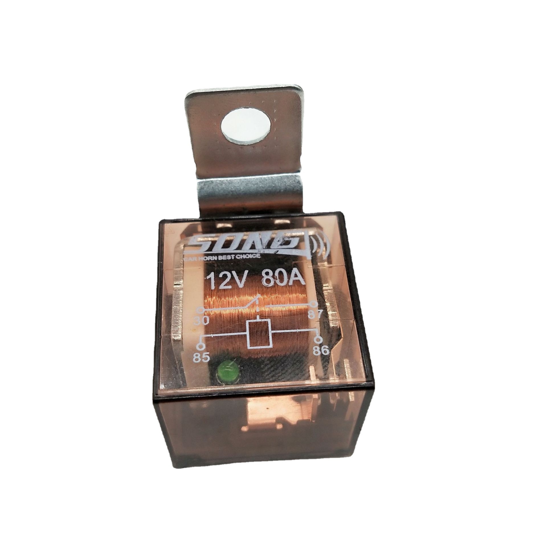 汽车继电器12V/24V/全铜线包 /防水车用4脚80A/5脚80A/常开常闭