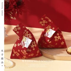 2025 新しい結婚式のキャンディーバッグ結婚式のキャンディーボックスポータブル中国のお土産バッグ折りたたみなし