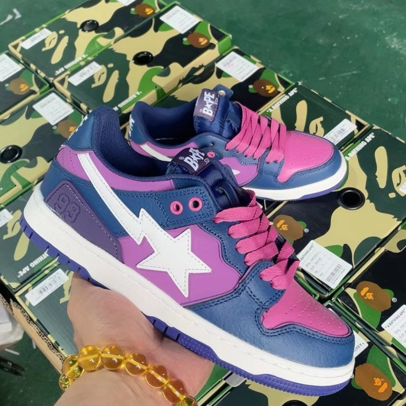 BAPESTA SK8 COURT DUNK zapatos vibe meteorito negro verde zapatos casuales de skate baja zapatos de hombre