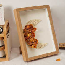 中空干花相框diy灯光画立体手工标本保存框玫瑰花摆台情人节礼物