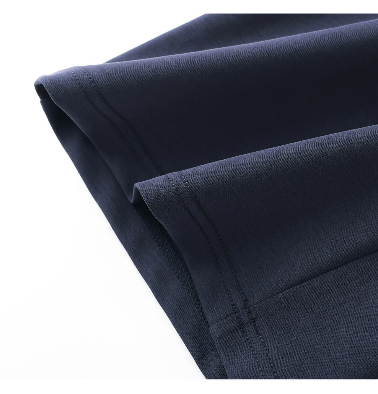 Bộ thể thao nữ mùa hè áo thun cổ tròn tay ngắn + quần ống rộng cao cấp — màu xanh navy chi tiết 27