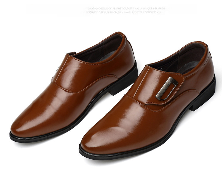 Cross-border large size men's shoes casual fashion shoes formal wear a pedal leather shoes men's British Korean version of pointed manufacturers whole_vogvips.com