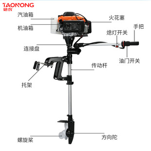 Outboard engine propeller gasoline-powered marine thruster boat hook-up fishing boat horse kayak hook-up