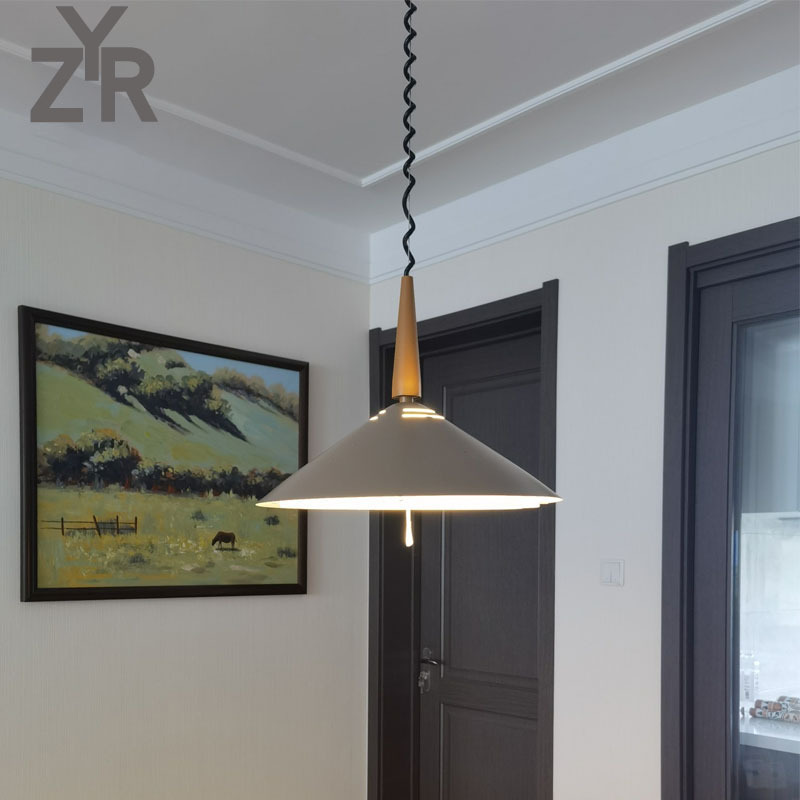 設計師款北歐餐桌個性麻將館吧檯水果店酒吧火鍋店可升降餐廳吊燈