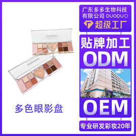 跨境代加工定制眼影盘闪粉高光珠光哑光12色眼影OEM贴牌ODM彩妆