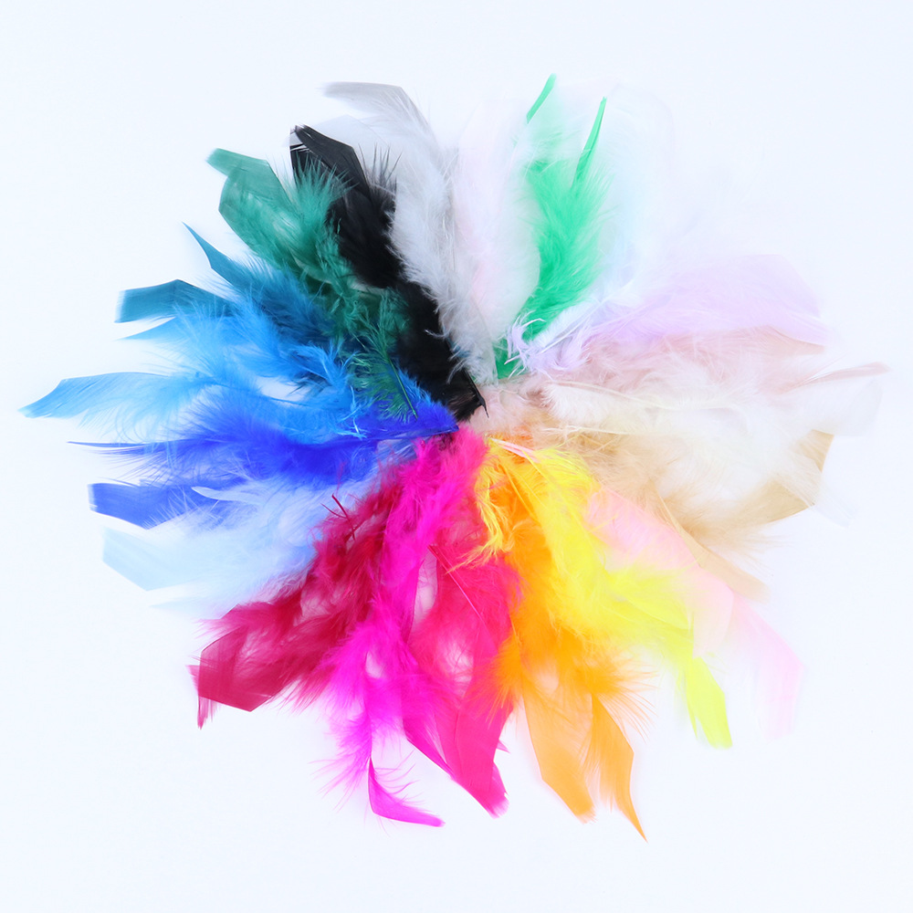 10 - 15cm toque de pelo de pavo piezas de fuego multicolor opcional DIY material hecho a mano image 1
