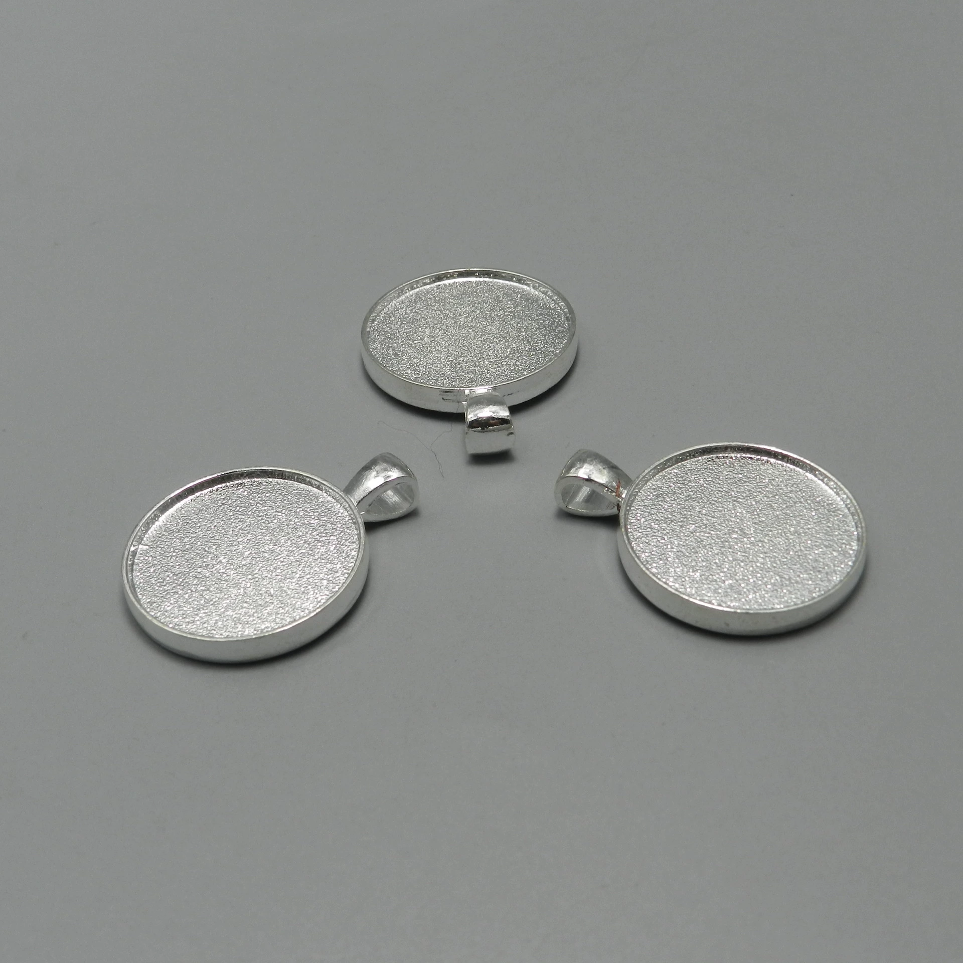 Внутренняя 25 мм круглая Двусторонняя Нижняя опора для литья под давлением полировка Двусторонняя основа из сплава DIY ювелирные аксессуары материалы ручной работы