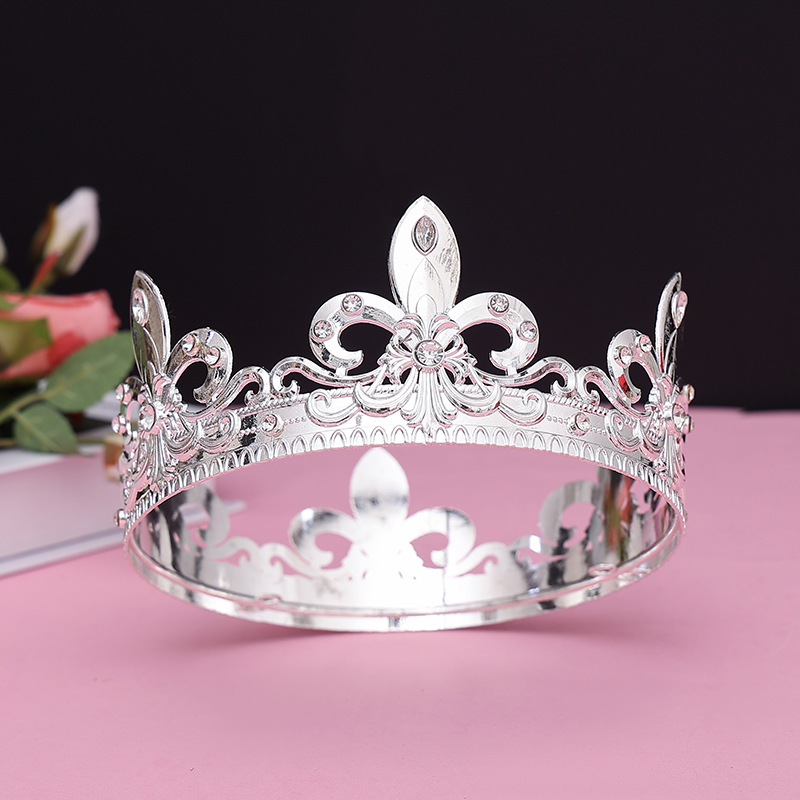 Los hombres de oro rey corona tocado adulto cumpleaños corona Halloween etapa ópera rendimiento unisex