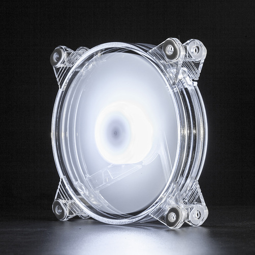 Case fan transparent round frame illuminated 12CM axis with light computer case cooling fan