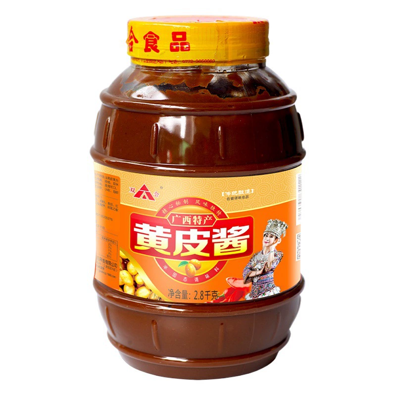 Гуанси Двойной Желтый Соус Поу 2,8 кг Коммерческие цельные пельмени в бутылках Соус для пельменей Тушеный соус для свиных ног