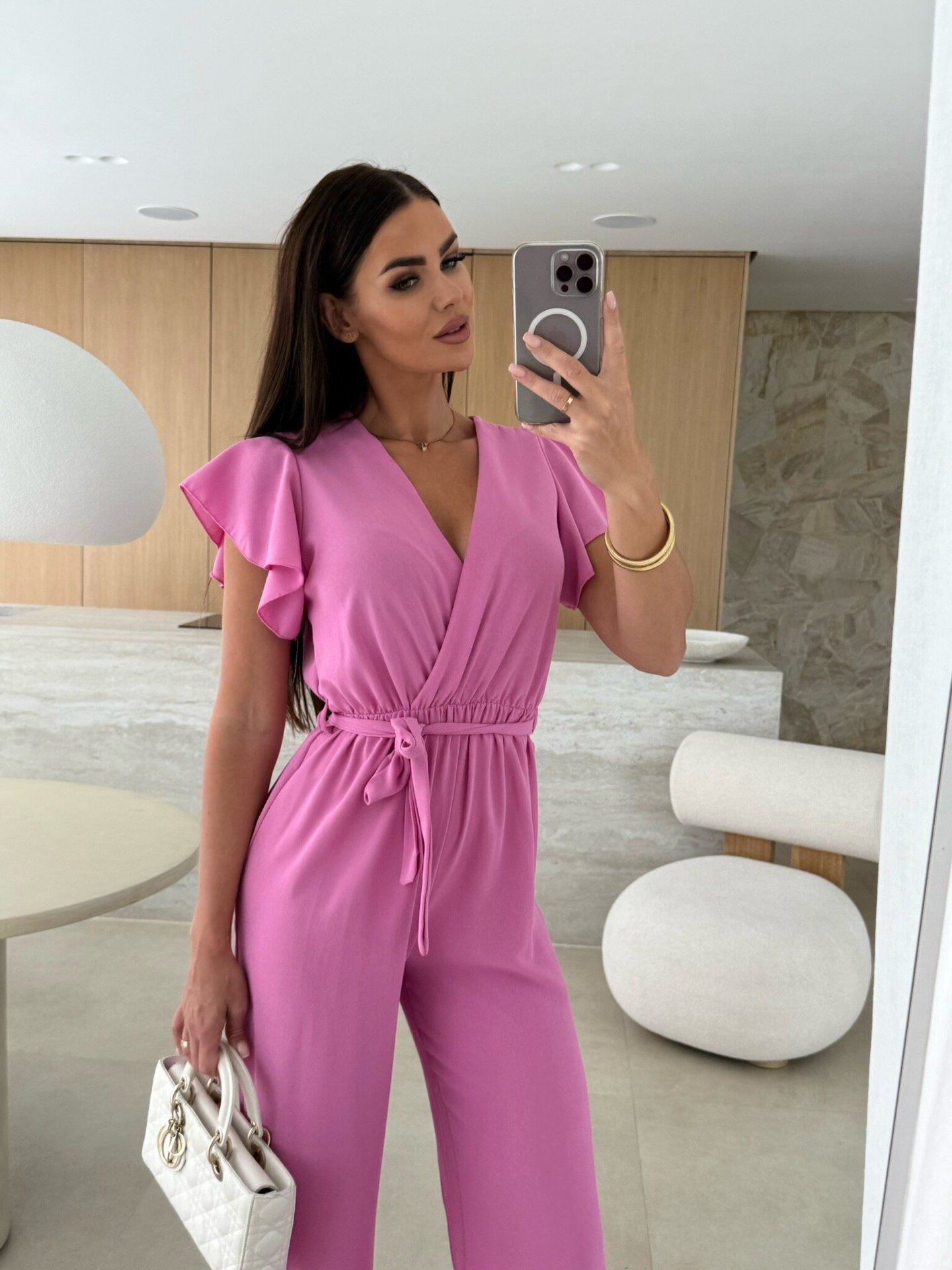 Women's Casual Office Daily Temperament Commuter Commute Style Solid Color Jumpsuits Full Length display picture 8