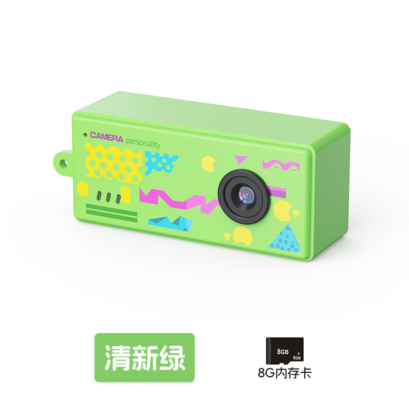 Mini Cámara de Pulgar CCD de ABS con Grabación de Video y Filtros para Vlog