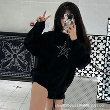 SMFK五星花园经典运动卫衣潮流百搭宽松运动圆领长袖2024新款女春