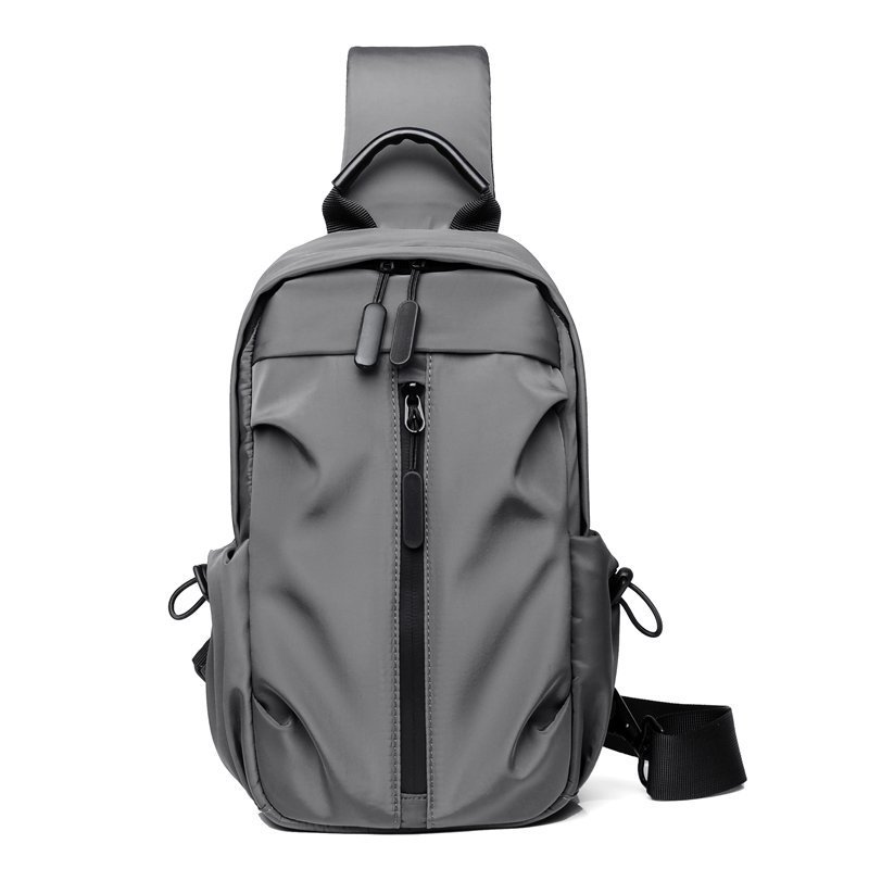 Mochila para hombre nuevo bolso casual multifuncional en el pecho USB viaje de negocios bolso crossbody bolsa de hombro de moda de tela Oxford