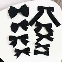 Черная бархатная брошь с бантом, маленькая универсальная элегантная стильная брошь с галстуком-бабочкой, аксессуары для одежды ручной работы своими руками
