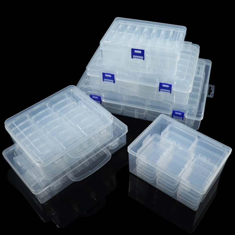 長方形透明ボックスプラスチックボックス電子部品金物製品デジタル部品文創包装漁具収納ボックス|undefined
