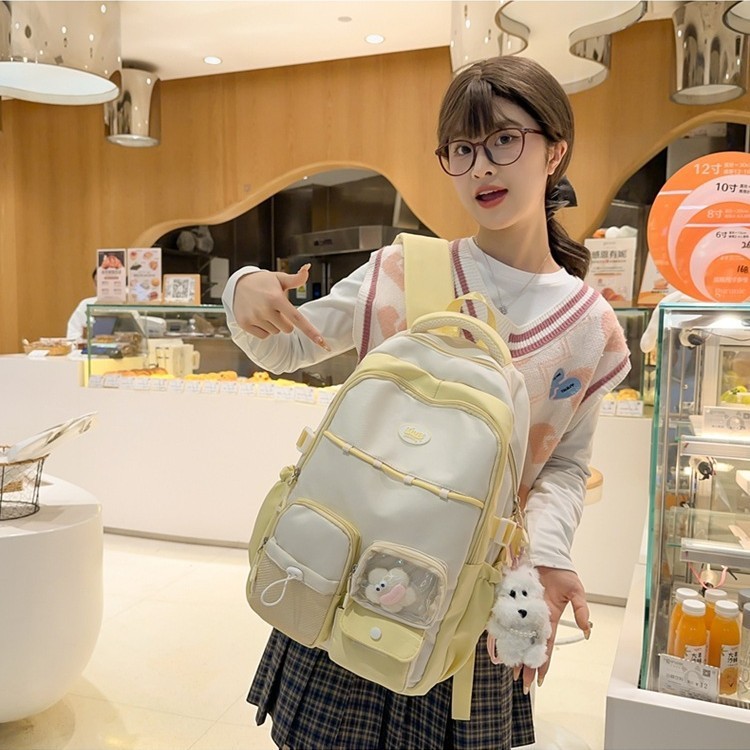 大容量ランドセル女性韓国多用途高校生バックパック女性中学生旅行バックパックトレンディ|undefined