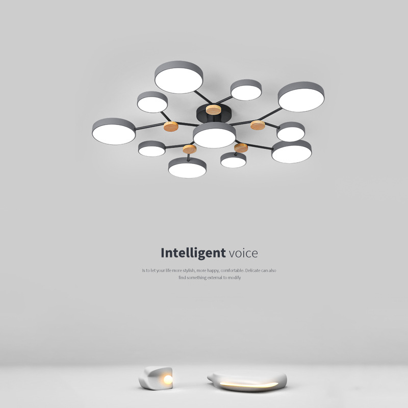 天猫精灵智能客厅灯北欧风格创意马卡龙吸顶灯简约现代大气ins网