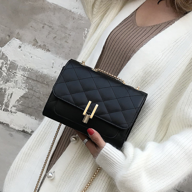 Bolsos 2025 primavera nuevo estilo bolso femenino bolso de cadena rombo moda señoras de un solo hombro bolso de axila bolso diagonal