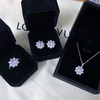 VersaHw одноименные серьги-гвоздики с бриллиантами 1.0Ct, набор из трех частей, имитация яркого кольца с подсолнухом D-цвета