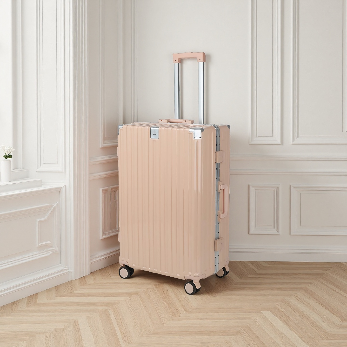 [Fábrica de selección estricta] 20 pulgadas maleta de marco de aluminio caja de cifrado de gran capacidad nueva caja de tracción 24 pulgadas ruedas universales