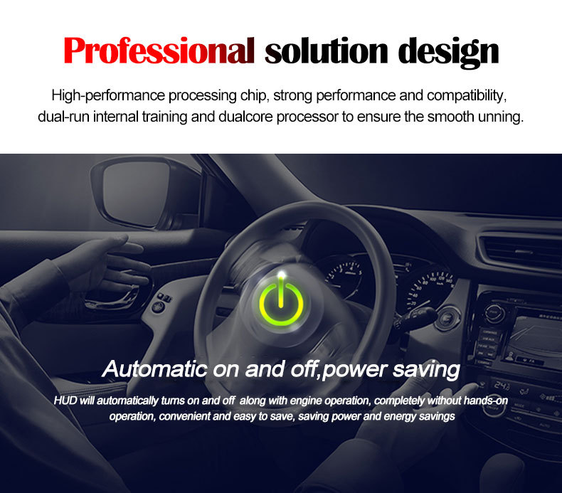 Cross-border best-selling car HUD head-up display OBD+GPS dual-system intelligent high-definition multifunctional on-board computer