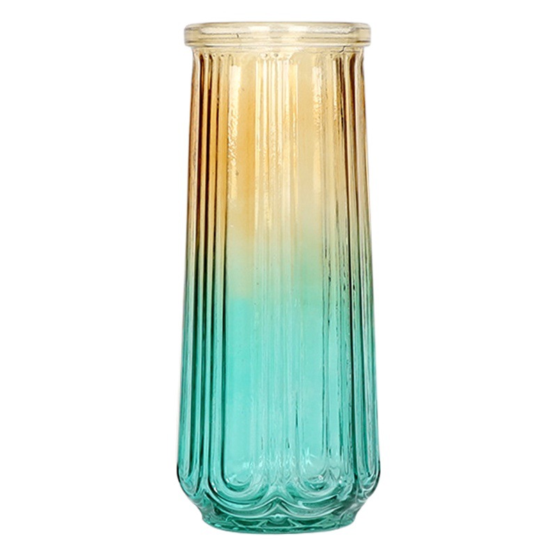 Nórdico gran florero de cristal simple bambú rico Lily Rose flor hidropónica al por mayor Decoración