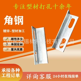带孔带尖镀锌角钢   长度可切割  无孔/单孔/双孔/根据要求定做