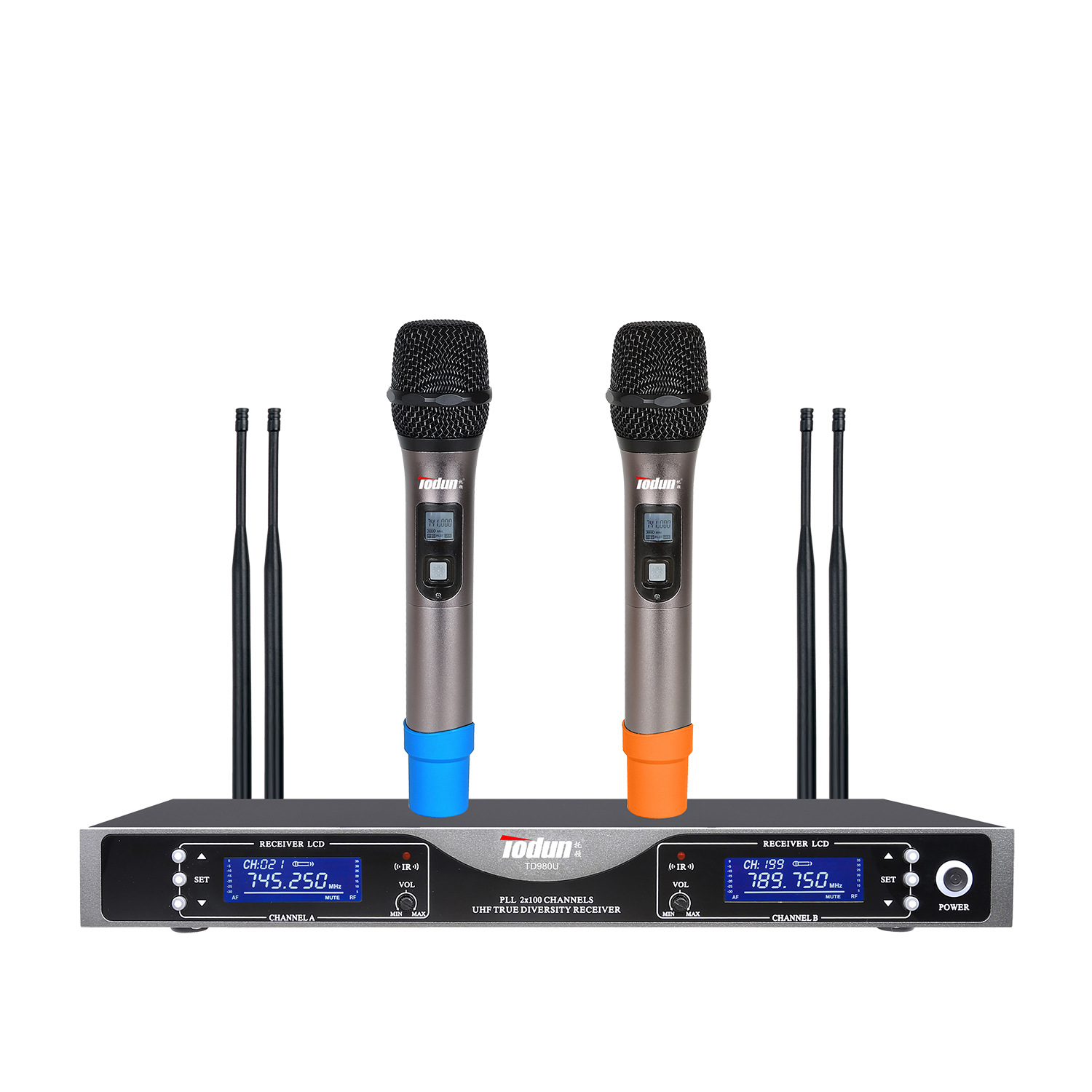 专业无线麦克风 真分集 会议系统案例 扩声音频设备 一拖二无线咪