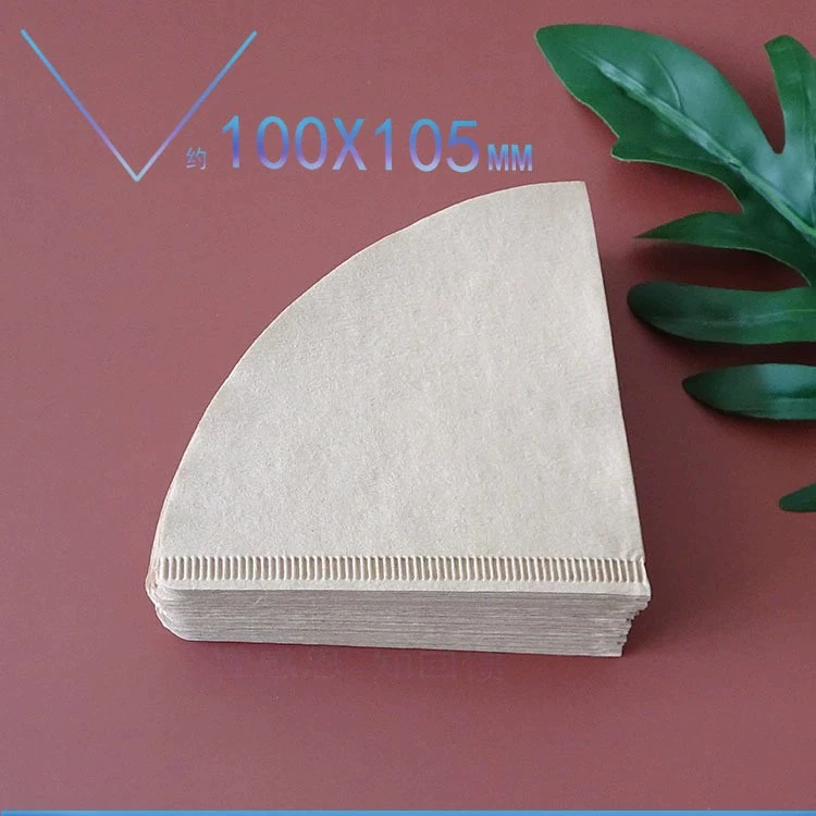 Fan -shaped coffee filter paper 100 U102 coffee filter paper dripping pot cone cones V60 hand -built cup cup coffee machine filter paper bag