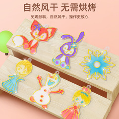 Source manufacturer children's diy handmade no-bake glue painting toddlers coloring materials girls crystal graffiti coloring toys