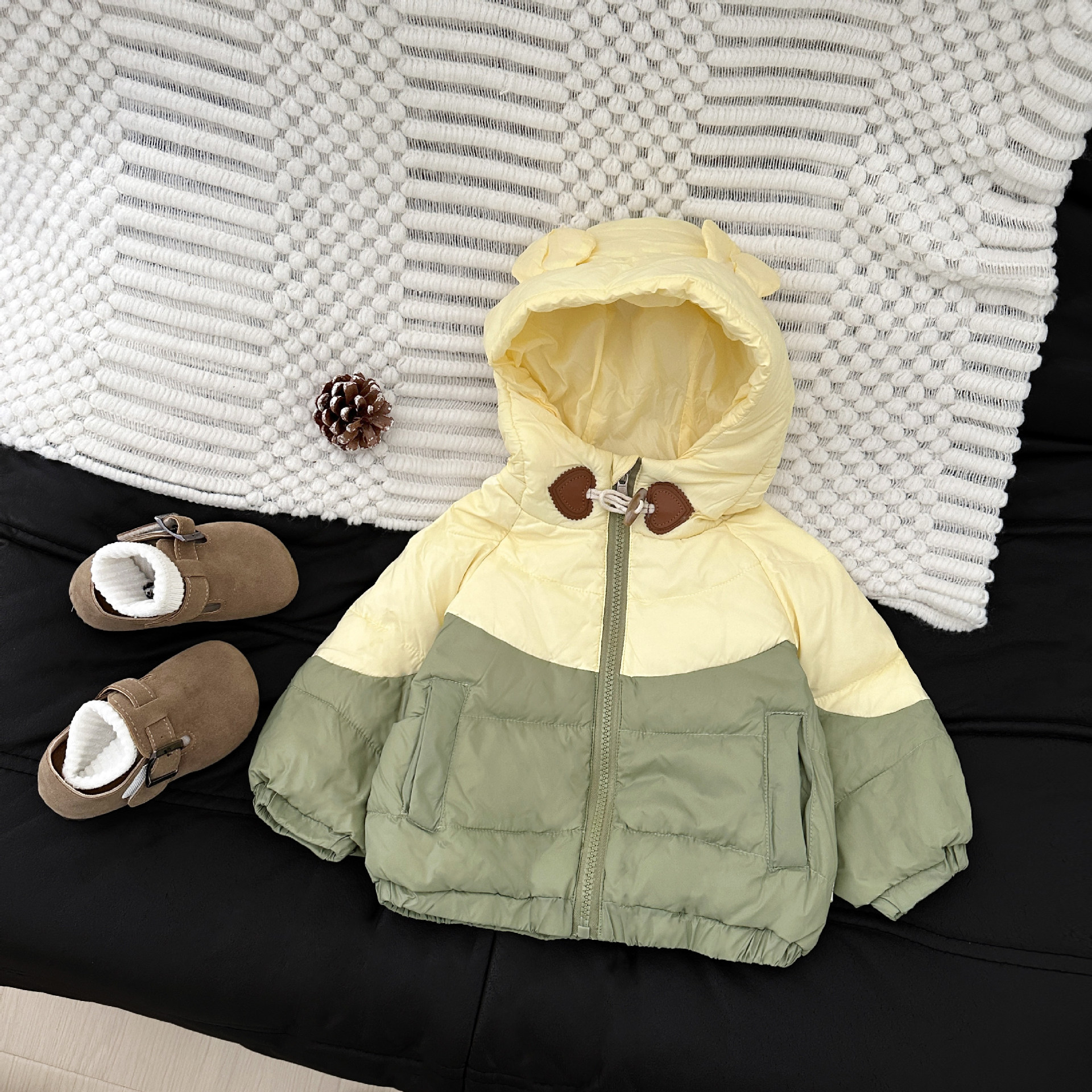 Chaqueta coreana para bebés de invierno para hombres y mujeres, ropa caliente para niños, chaqueta blanca, chaqueta delgada