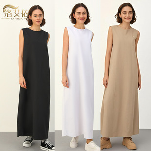 2025Loriya Bottoming Vest Long Skirt, Casual Women's Slim Long Skirt with Inner Layer Lr456