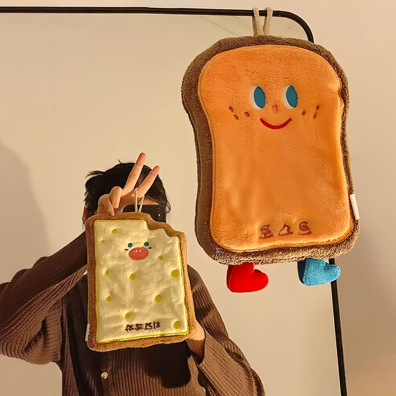 擦手巾浴室加厚可爱卡通卫生间小方巾厨房抹布擦手帕毛巾洗手挂式|undefined