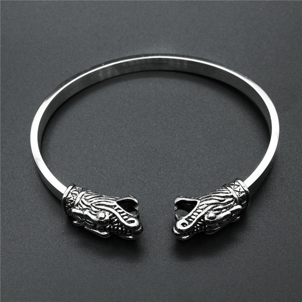 Stainless Animal Head Bracelet, Versatile Couple, Titanium Steel Hand Set_voghion.com