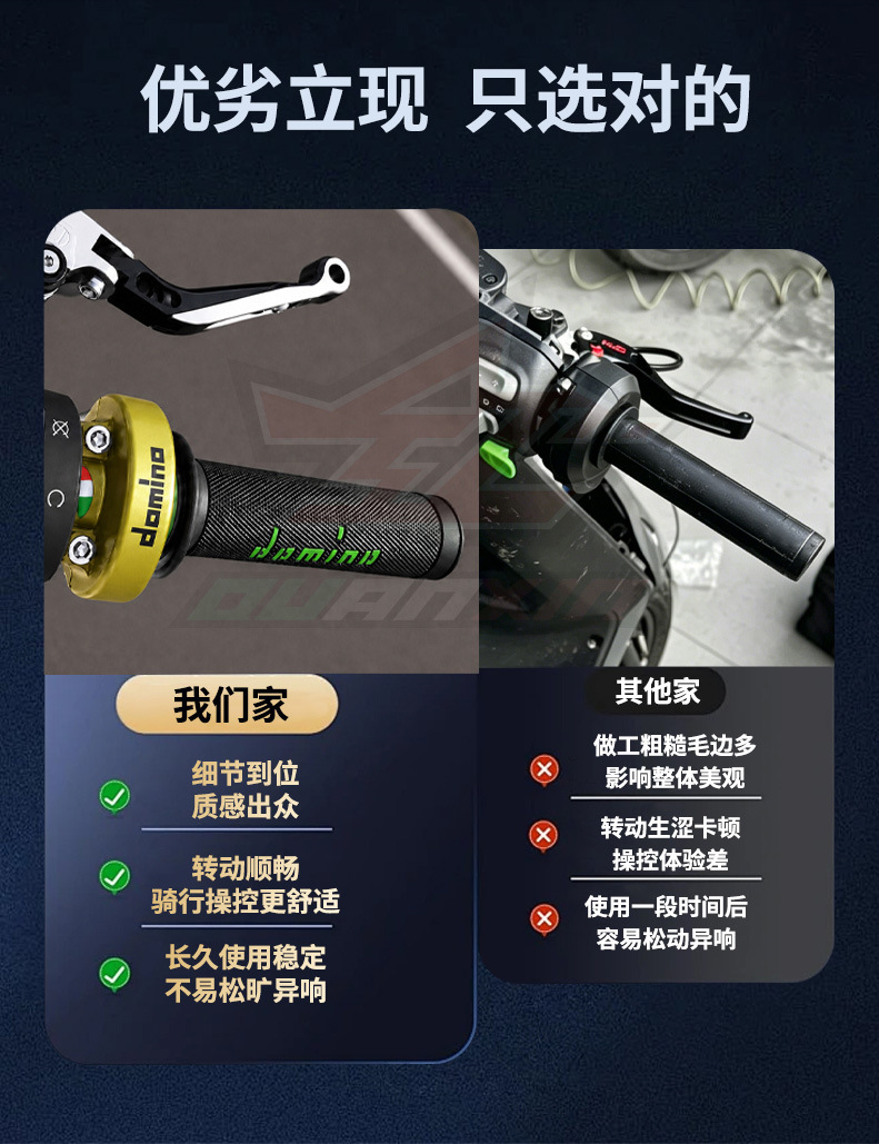 Suitable for Motorcycle Universal Throttle Modification Parts, Large-Displacement Throttle Domino Handlebar Dual-Line Throttle Mount