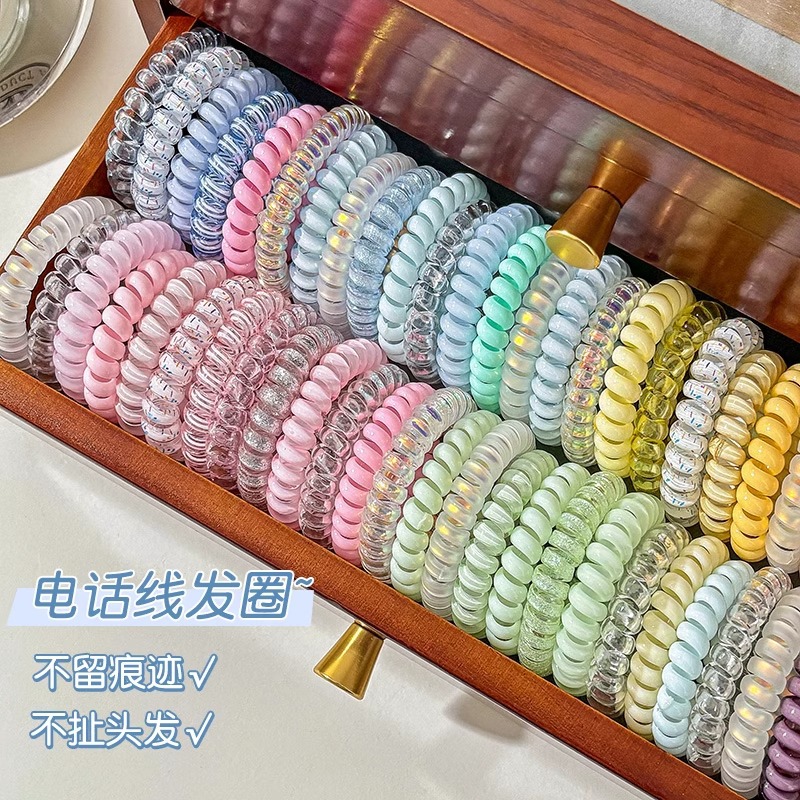 Línea telefónica bucle de cabello red 2025 nuevo cabello atado correa de cabello sin marcas cuerdas de cabello de alta sensación coreana bucle de cabello tocado