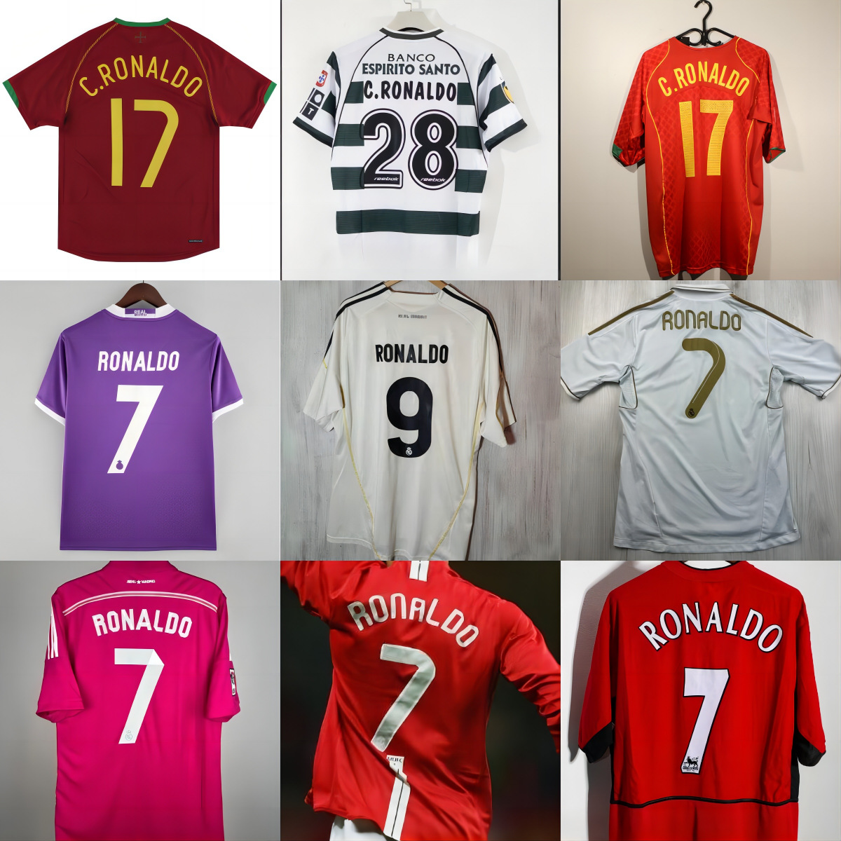 Retro Futbol Forması Ronaldo Mançester Yunayted Portuqaliya