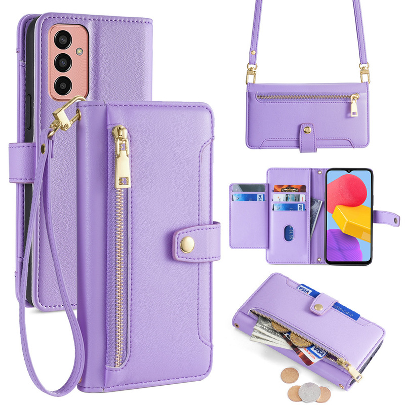 Suitable for Samsung M55 5g Leather Phone Case, M54 5g Long Shoulder Strap Leather Case, M14 5g Wrist Strap, M06 Protective Case Suitable for Samsung M55 5g Leather Phone Case, M54 5g Long Shoulder Strap Leather Case, M14 5g Wrist Strap, M06 Protective Case