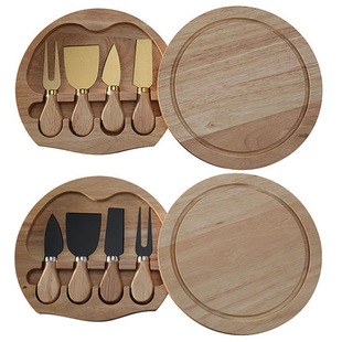 Rubber Wooden Box Cheese Knife Three-Piece Set Baking Tools Butter Knife Butter Butter Spatula Scraper Cheese Knife Set
